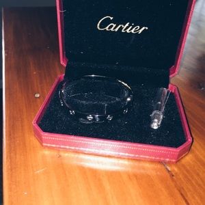 Cartier love bracelet authentic size 16 white gold